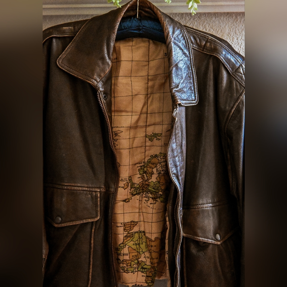 Vintage 1980s Leather Bomber Jacket